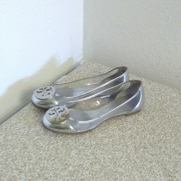 Tory Burch Silver Clear Ballet Flats - Picture 7 of 7
